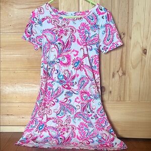 Lilly Pulitzer Pink and Blue Paisley Dress